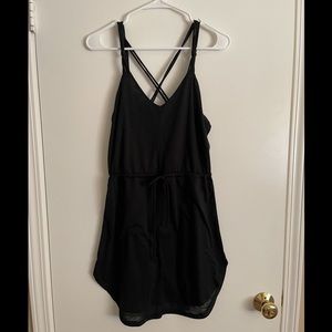 Black sheer bathing suit cover